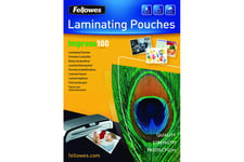 Fellowes Laminating Pouches - 100-pakke - 216 x 303 mm - laminerings poser