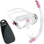 Mask And Snorkel, Cressi Marea Mask and Gamma Snorkel, Clear/Pink