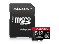 Adata High Endurance, 512 Gb, Microsdxc, Klasse 10, Uhs-I, 100 Mb/S, 85 Mb/S