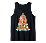 Tiger Xmas Decoration Santa Tiger Christmas Tree Tank Top