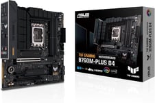 Tuf Gaming B760M-Plus D4 ¿ Carte Mère Gaming Intel B760 Lga 1700 Matx (Ddr4, Pcie 5.0, 2 X 4.0 M.2, Displayport, Hdmi, Sata 6 Gbps, Usb 3.2 Gen 2 Type-C, Thunderbolt Usb4, Aura Sync Rgb)