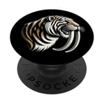 Sabertooth Puissant Rugissement Épique PopSockets PopGrip Adhésif