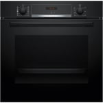 Bosch HQA534BB3B Series 4 - Black 71L Built-In Electric Single Oven - 3D Hot Air - A+ Energy Rating