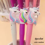 2/4pcs Color Random Unicorn Gel Pen Light Ballpoint 4pcs