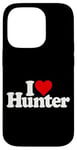 iPhone 14 Pro I LOVE HEART HUNTER NAME ON A TEE Case