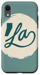 Coque pour iPhone XR Coque monogramme "LA" chic