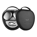 WIWU AirPods Max Case with Sleep Mode, Upgraded Smart Case for Headphones, Ultra-Slim Travel Carrying Case with Staying Power, Hard Shell Storage Bag(Black)