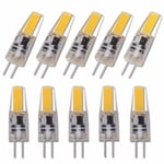 10-pack dimbara Mini G4 LED COB-lampor 6W Glödlampa AC DC 12V 220V Ljusljus Byt ut 30W 40W Halogen för ljuskrona Spotlight DC12V DC12V DC12V Warm White