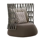 B&B Italia - Fat-Sofa Outdoor Armchair Low FA91B, Back Cushion, Fabric Outdoor 02, Super Scirocco 280 - Utomhusfåtöljer