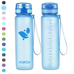 AORIN Gourde Sport - 1L - BPA-Free & Anti-Fuite Flip/Appliquer à Bouteille d'eau pour Enfant,Adultes,Salle de Sport, Sport de Plein air