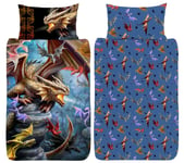 Anne Stokes Dragon Clan Duvet Cover - Age of Dragons  - Reversible Bedding Set 