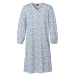 Trofe Pretty Long Sleeve Dress Blå Mønster bomull XX-Large Dame