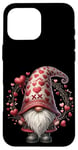 iPhone 16 Pro Max Love Gnome Valentines Day Wreath For Her With Cute Hearts Case