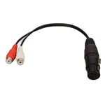 XLR Hona till 2 RCA Hona Y Splitter Kabel 3pin Dubbel RCA till 1 XLR Hona till Hona Kabel för Mikrofon Mixer Förstärkare