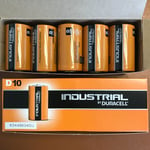 10 x Duracell D Size Industrial PROCELLl Alkaline Batteries LR20 MN1300 D Cell