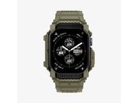 Spigen Rugged Armor Pro, Ask, Smartwatch, Khaki, Apple, Apple Watch 10 (46Mm), Termoplastisk Polyuretan (Tpu)