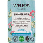 Weleda Shower Bar Geranium Mild växtbaserad hårdtvål 75 g