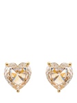 Emma Holland Austrian Crystal Heart Clip-On Earrings, Gold