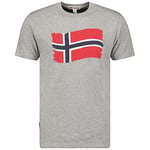 Geographical Norway T-shirt à manches courtes JORENT pour homme, gris clair, S