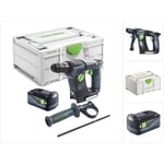 Bhc 18-Basic Marteau perforateur sans fil 18 v 1,8 j sds Plus Brushless + 1x batterie 5,0 Ah + Systainer - sans chargeur - Festool