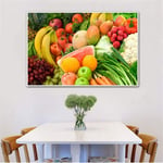 votgl DIY Painting by numbers Art painting food painting vegetable picture apple fruit picture digital painting by numbers kits Suitable for living room decoration for children stu50x70cm(No frame)