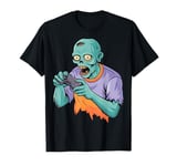 Zombie Video Gaming Halloween Eating Controler T-Shirt