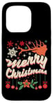 Coque pour iPhone 15 Pro Merry X-Mas Pull de Noël moche Père Noël