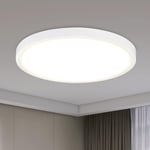 ZMH - Plafonnier led 15W Blanc, Rond 3000K Blanc Chaud Plat Ø22cm Luminaire IP44 Etanche Plafonnier Lampe de Couloir pour Salon Chambre Salle de Bain