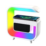 Table Lamp With 15W Wireless Charger Alarm Clock 13 Colorful Lights Bluetoot TDM