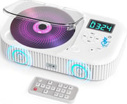 Greadio Portable CD Player with Bluetooth 5.3, Rechargeable Boombox CD Player wi