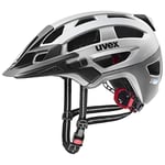 uvex Finale Light - Secure City Bike Helmet for Men & Women - incl. LED Light - Individual Fit - Silver - 52-57 cm