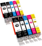 Cartouche d'encre pour Canon DC 570-571 10 Set 2 x Black 2 x Photoblack 2 x Cyan 2 x Magenta 2 x Yellow