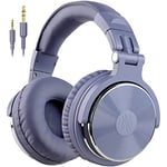 OneOdio Casque Audio Filaire DJ Piano Guitare avec Micro, Hi-Res Audio Extra Basse Son, Léger Confort Pliable Casques avec Share-Port, 2 Prise Jack, Headphone Studio Monitor AMP Pro-10(Bleu Cobalt)