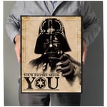 GLOSSY Poster Star Wars Darth Vader Movie Sign Wall Art Your Empire Needs You