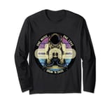 Drum n Bass DNB Astronaut Space Electro Music Drum and Bass Long Sleeve T-Shirt