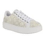 GUESS Femme Denesa Basket, Blanc Ivoire 154, 41 EU