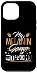 Coque pour iPhone 12 Pro Max Melanin Game Black Queen Afro Women Black History Month Girl