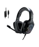 casque gamer filaire - the g-lab - korp cobalt 7.1 - son 7.1 surround - usb - rgb