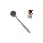 Serbia - Brosse de douche en silicone gris, brosse de douche en silicone souple à long manche, épurateur de dos pour hommes et femmes, exfolie et