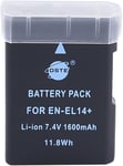 En-El14 Batterie Li-Ion Rechargeable Pour Appareils Photo Numériques Nikon Coolpix P7000, Coolpix P7100, Coolpix P7700, Df, D3100, D3200, D5100, D5200, D5300