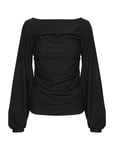 Rifagz Ls Blouse Tops Blouses Long-sleeved Black Gestuz