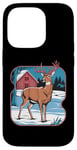 Coque pour iPhone 14 Pro Design rétro Pop-Art avec motif de cerf et vintage