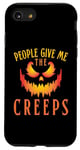 Coque pour iPhone SE (2020) / 7 / 8 T-shirt à motif Jack-o-Lantern de People Give Me The Creeps pour Halloween