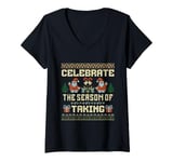 Womens The Best Funny, Sarcastic Christmas Office Party V-Neck T-Shirt