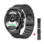 Montre Connect¿¿E Tws Pour Hommes",Smartwatch,Moniteur D'activit¿¿ Physique,De Fr¿¿Quence Cardiaque Et De Pression Art¿¿Rielle,¿¿Tanche Ip67,Avec Casque Bluetooth,"Appel T¿¿L¿¿Phonique - Type Black Steel