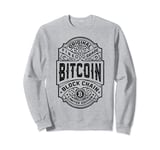 Bitcoin Cryptocurrency Funny Vintage Whiskey Bourbon Label Sweatshirt