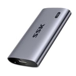 SSK SSD Portable 2 to, disques SSD externes jusqu'à 2000 Mo/s, Disque Dur Externe USB 3.2 Gen2X2 NVMe SSD, consommation d'énergie Ultra Faible pour iPhone 15/Macbook/Pro/téléphone OTG