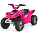 Quad buggy electrique pour enfant 6 volts 4,5ah voiture pour enfants de 3 ans+ rose