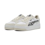 PUMA Femme Carina Street Snake Chic Basket, White-Alpine Snow, 40.5 EU