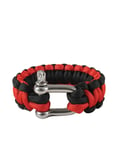 Rothco D-shackle Paracord Armband (Röd / svart, 7" 18 cm) cm Röd svart